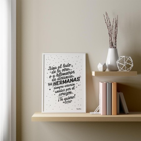 Lámina personalizada - Las hermanas / hermanos siempre estarán unidas Lámina personalizada - Las hermanas / hermanos siempre estarán unidas