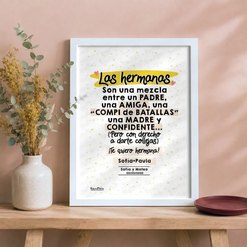 Lámina - Las HERMANAS son una mezcla entre... | Hakuna Mataza