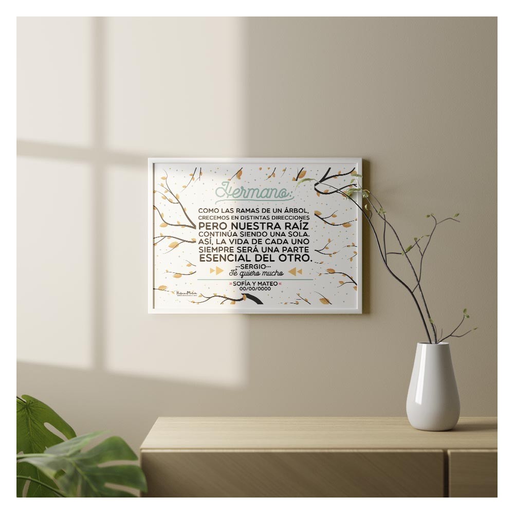 Lámina personalizada - Hermano / hermana como las ramas de un árbol