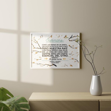 Lámina personalizada - Hermano / hermana como las ramas de un árbol