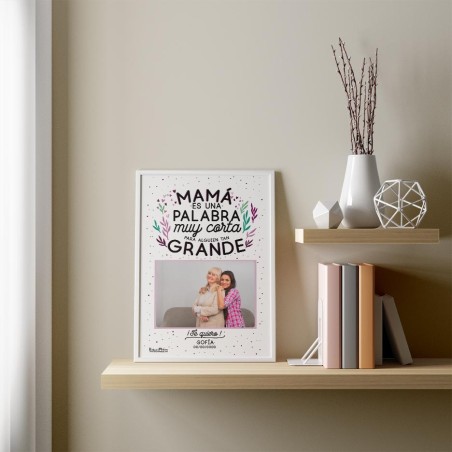 Lámina personalizada con foto - Mamá es una palabra muy corta Lámina personalizada con foto - Mamá es una palabra muy corta