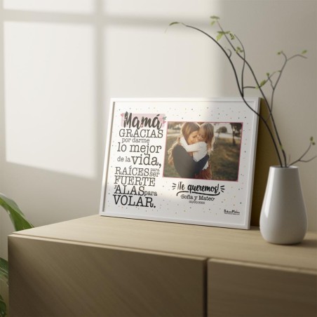 Lámina con foto - Mamá gracias por darme lo mejor Lámina con foto - Mamá gracias por darme lo mejor
