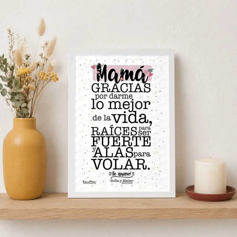 Lámina personalizada - Mamá gracias por darme lo mejor | Hakuna Mataza