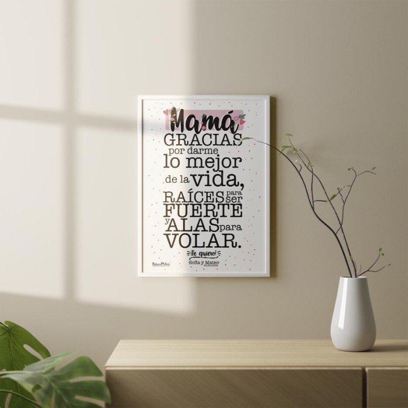 Lámina personalizada - Mamá gracias por darme lo mejor Lámina personalizada - Mamá gracias por darme lo mejor