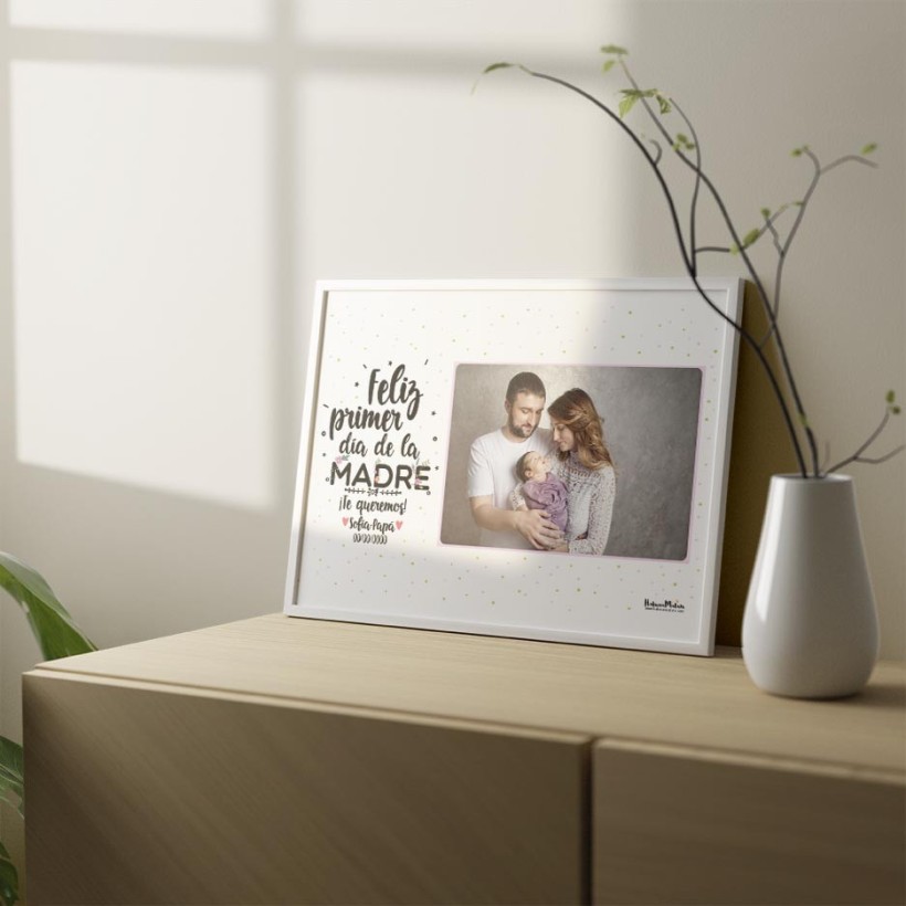 Lámina personalizada con foto - Feliz primer Día de la Madre 2