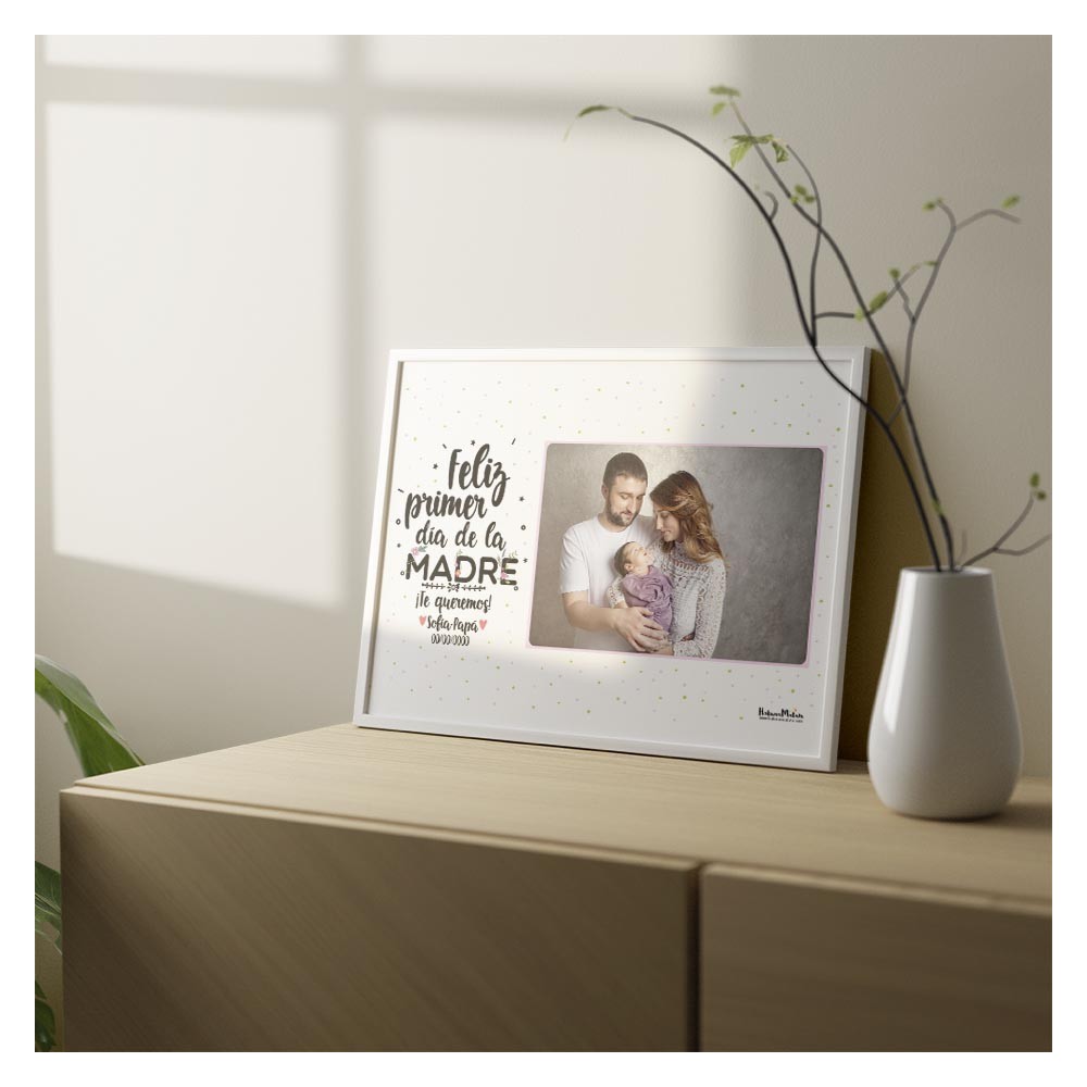 Lámina personalizada con foto - Feliz primer Día de la Madre