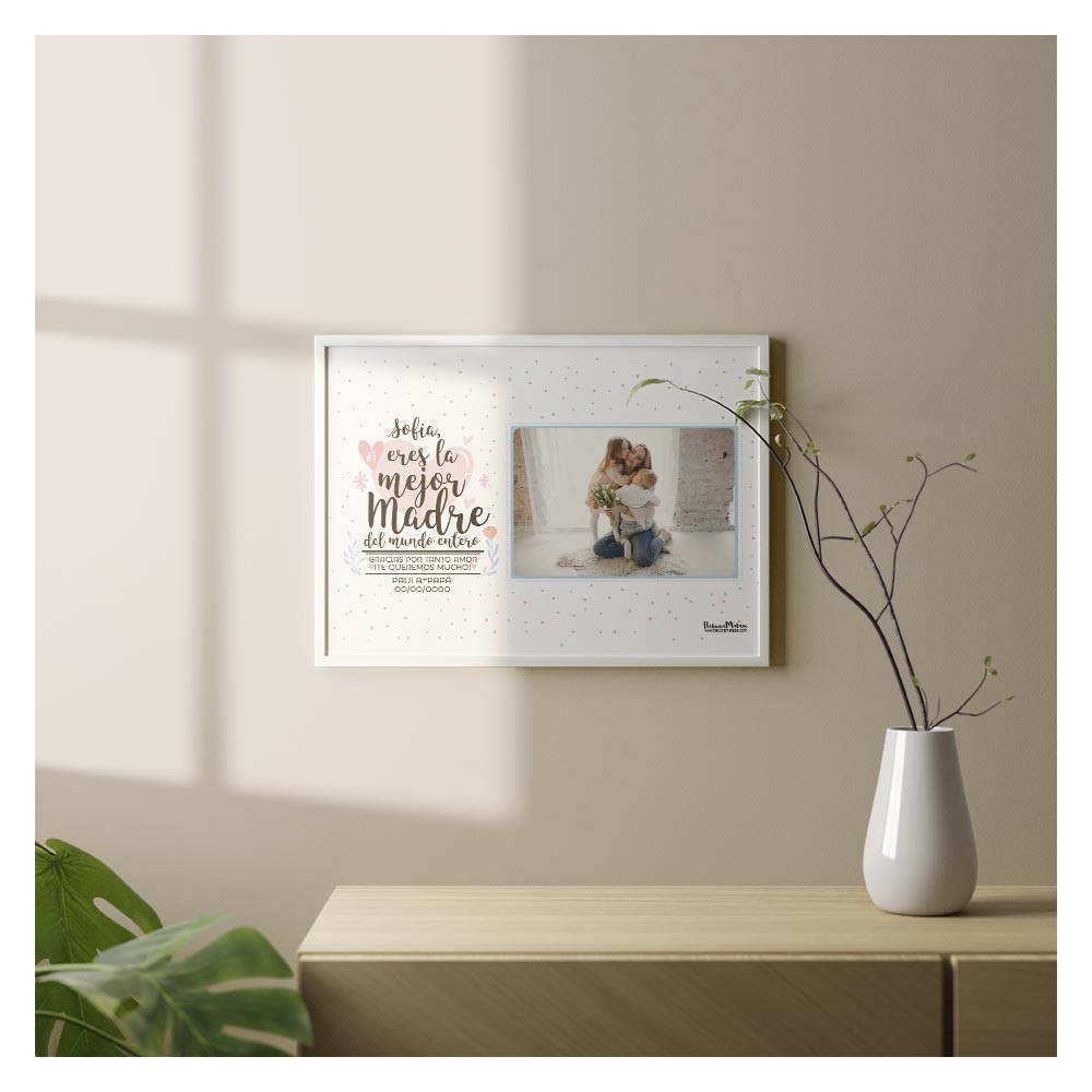 Lámina con foto para expresar todo tu cariño a mamá