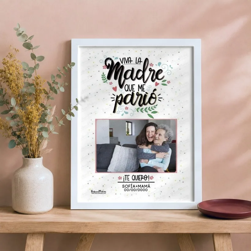 Lámina personalizada con foto - Viva la madre que me parió | Hakuna Mataza