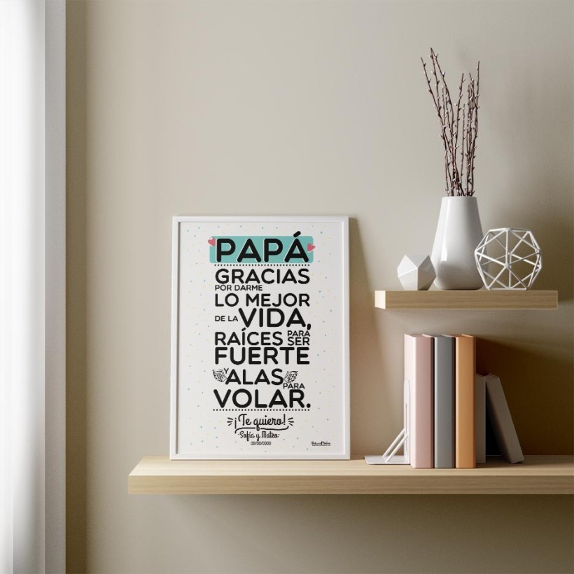 Lámina personalizada - Papá gracias por darme lo mejor Lámina personalizada - Papá gracias por darme lo mejor