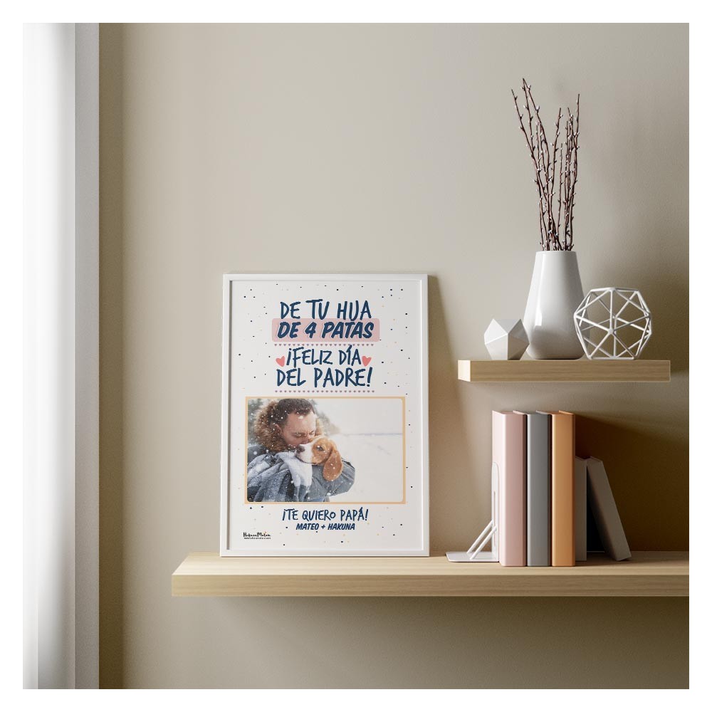 Lámina personalizada para papá, con un diseño único y emotivo.