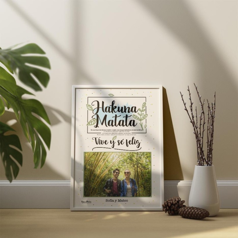 Lámina personalizada con foto - Hakuna Matata 2