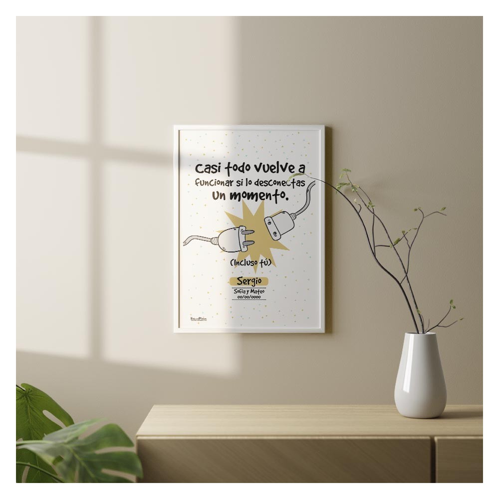 Lámina personalizada - Casi todo vuelve a funcionar