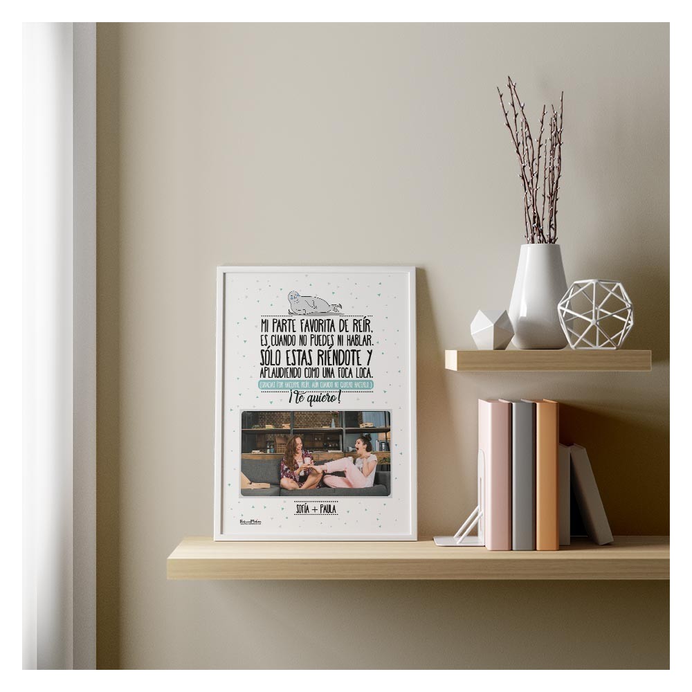 Lámina personalizada con foto - Mi parte favorita de reír