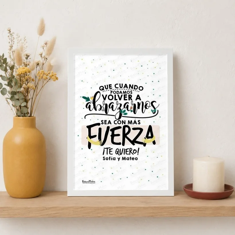 Lámina personalizada - Que cuando podamos volver a abrazarnos