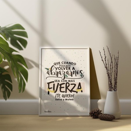 Lámina personalizada - Que cuando podamos volver a abrazarnos Lámina personalizada - Que cuando podamos volver a abrazarnos