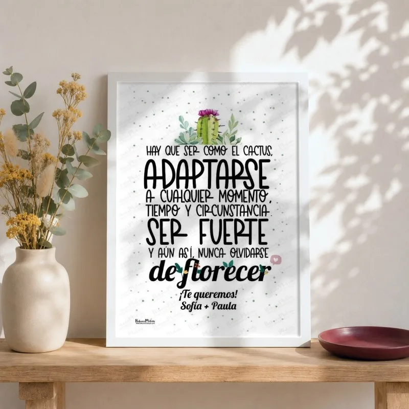 Lámina personalizada - Nunca te olvides de florecer