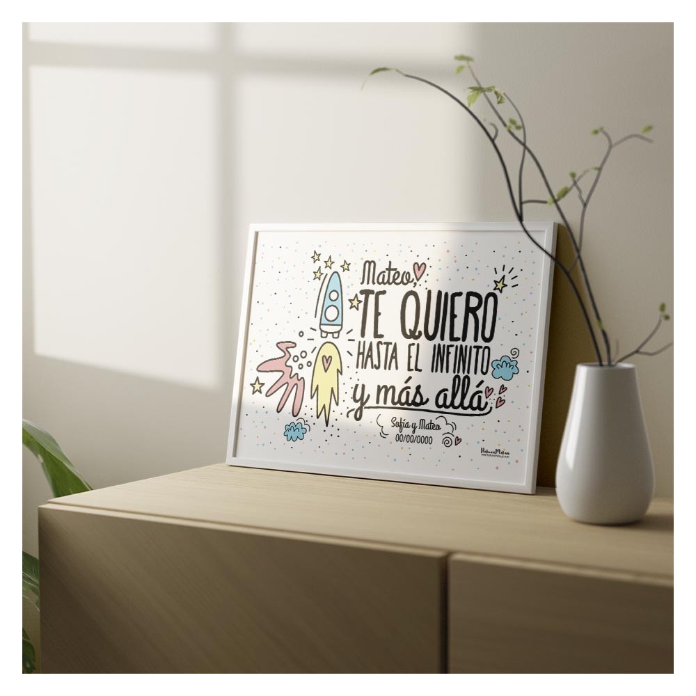 Lámina personalizada - Hasta el infinito y más allá