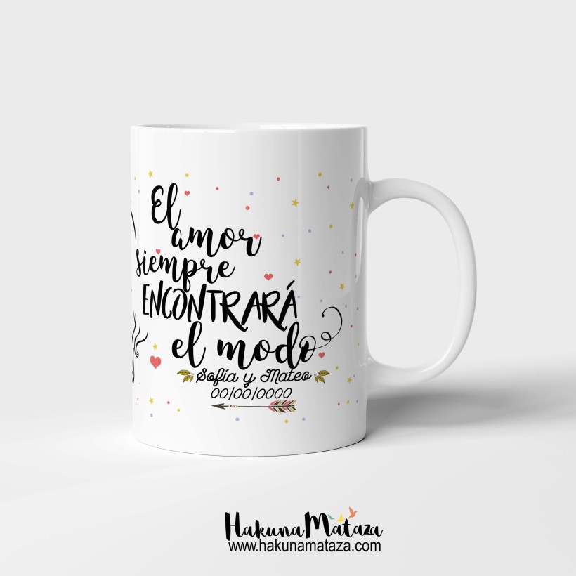 Taza personalizada - El amor siempre encontrará el modo Taza personalizada - El amor siempre encontrará el modo