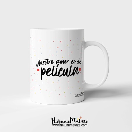 Taza personalizada - Nuestro amor es de película Taza personalizada - Nuestro amor es de película