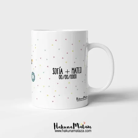Taza personalizada - Te espera un día redondo · detalle