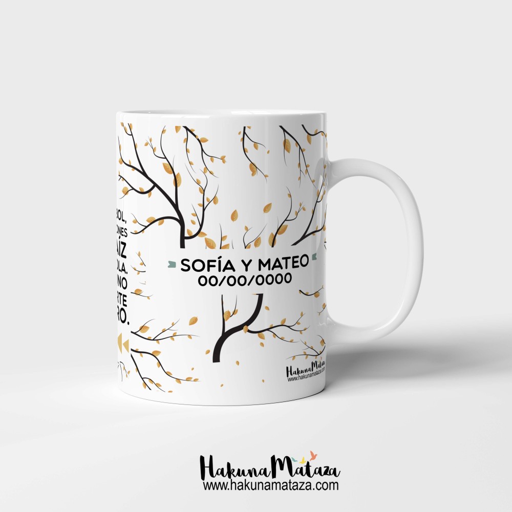 Taza personalizada - Hermano / hermana como ramas del mismo árbol