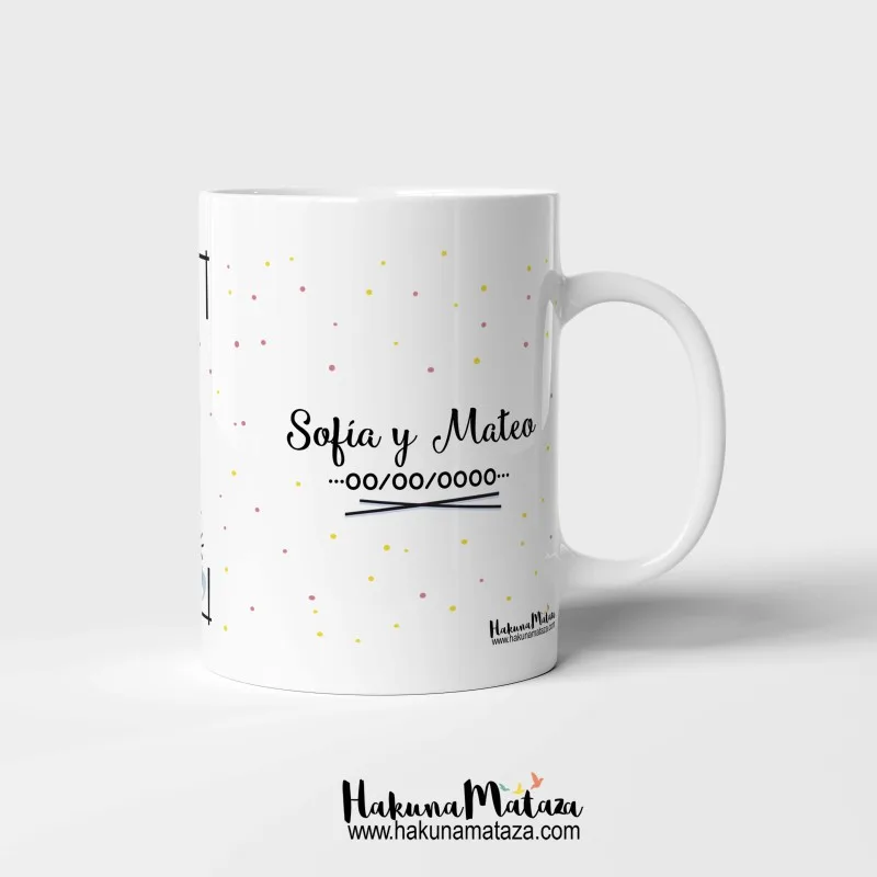 Taza personalizada - Algunas personas (azul) · detalle