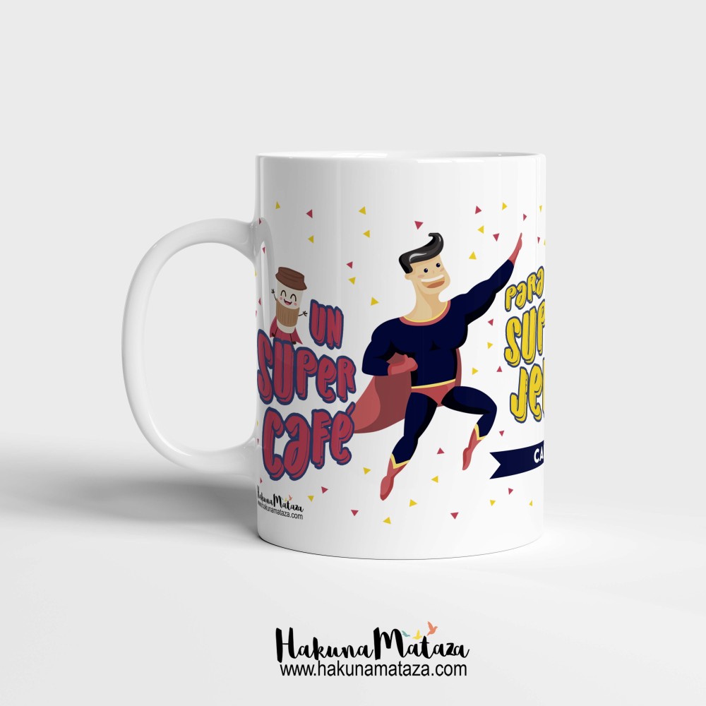 Taza personalizada - Un super café para un super jefe