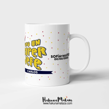 Taza personalizada - Un super café para un super jefe