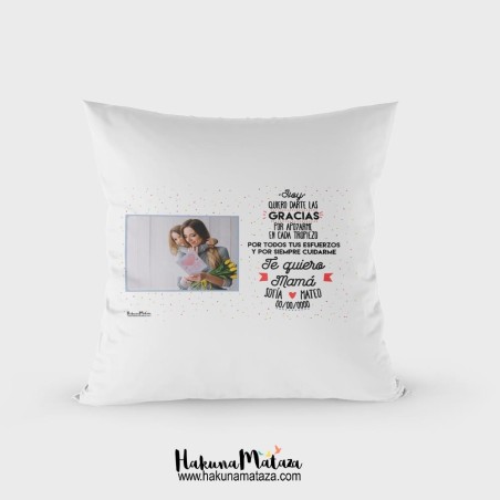 Cojín con foto - Te quiero Mamá