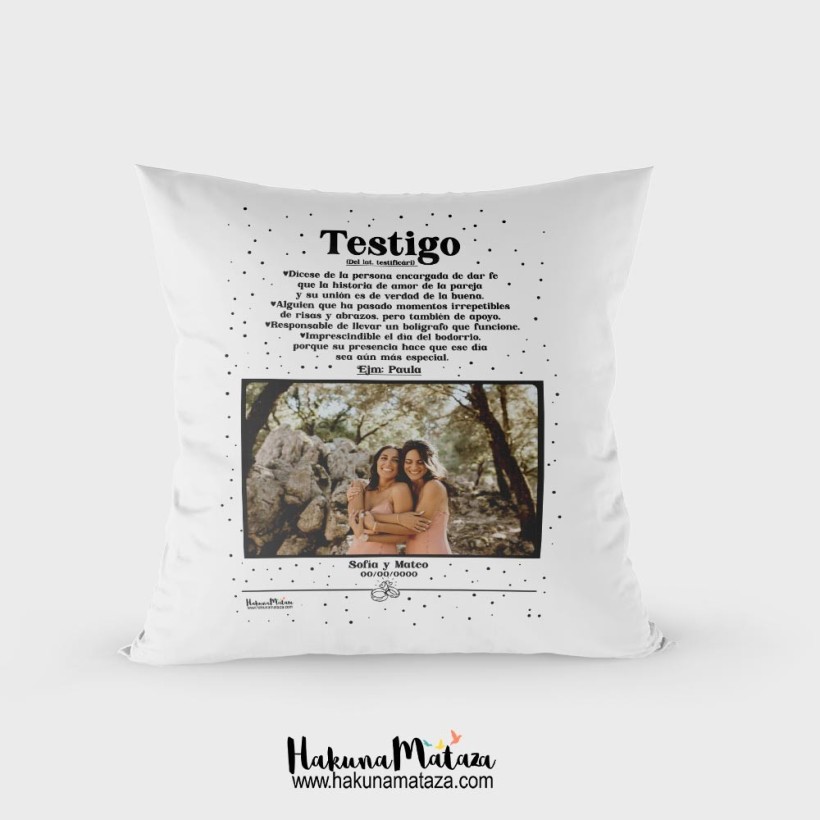 Cojín con foto - Testigo