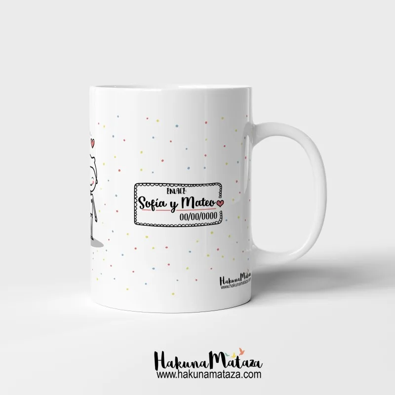 Taza personalizada - Seguimos con la esperanza (hombre+hombre) · detalle