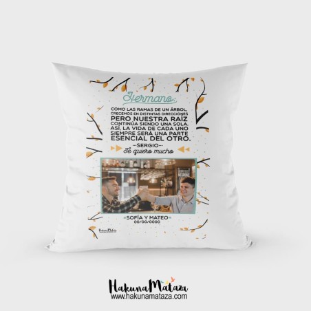 Cojín con foto - Hermano como las ramas de un árbol