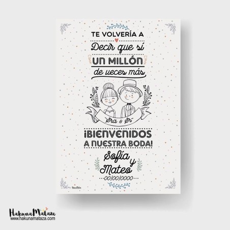 Cartel de bienvenida - Te volvería a decir que sí Cartel de bienvenida - Te volvería a decir que sí