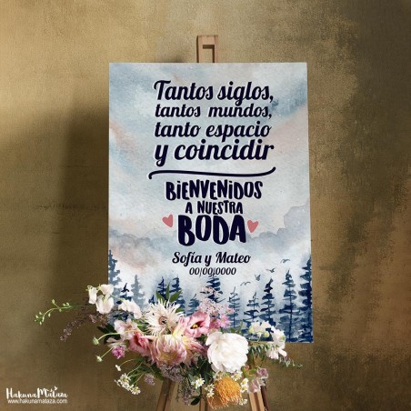 Cartel de bienvenida - Tantos siglos... y coincidir