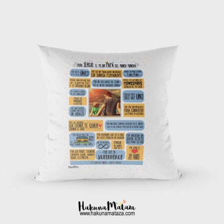 Cojín con foto - El mejor papá del mundo mundial Cojín con foto - El mejor papá del mundo mundial