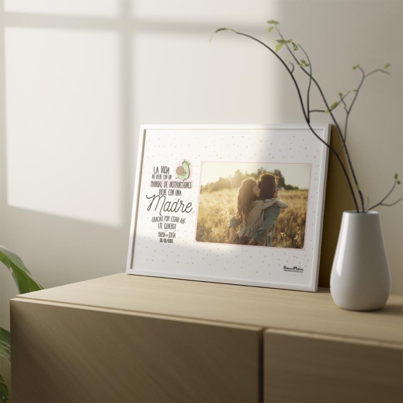 Lámina personalizada con foto - La vida no viene con un manual Lámina personalizada con foto - La vida no viene con un manual
