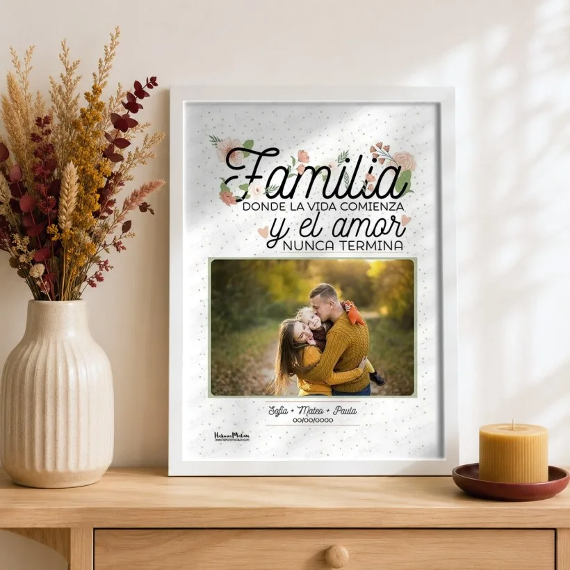 Lámina personalizada con foto - Familia