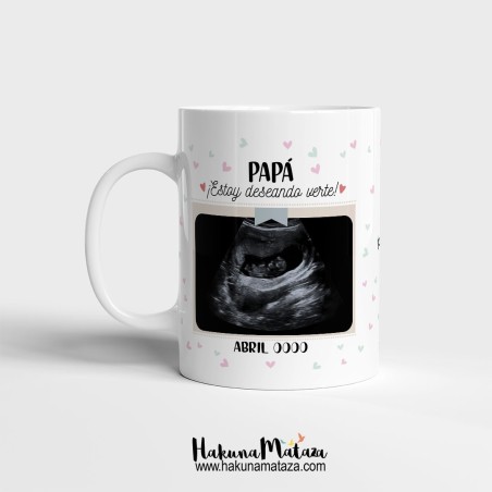 Taza personalizada con foto - Ecografía y dedicatoria