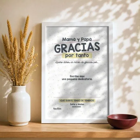 Lámina personalizada - Gracias por tanto