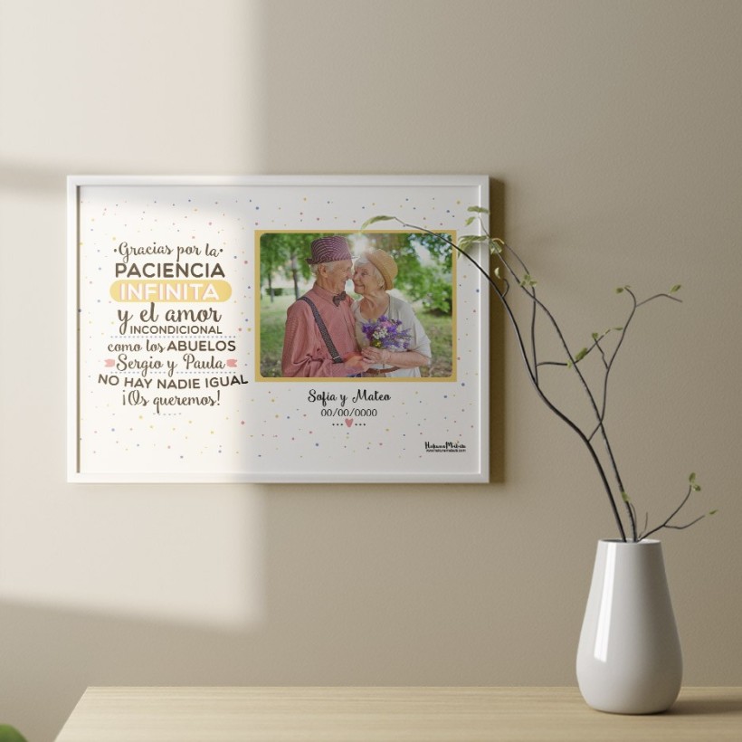 Lámina con foto - Como los abuelos no hay nadie igual Lámina con foto - Como los abuelos no hay nadie igual