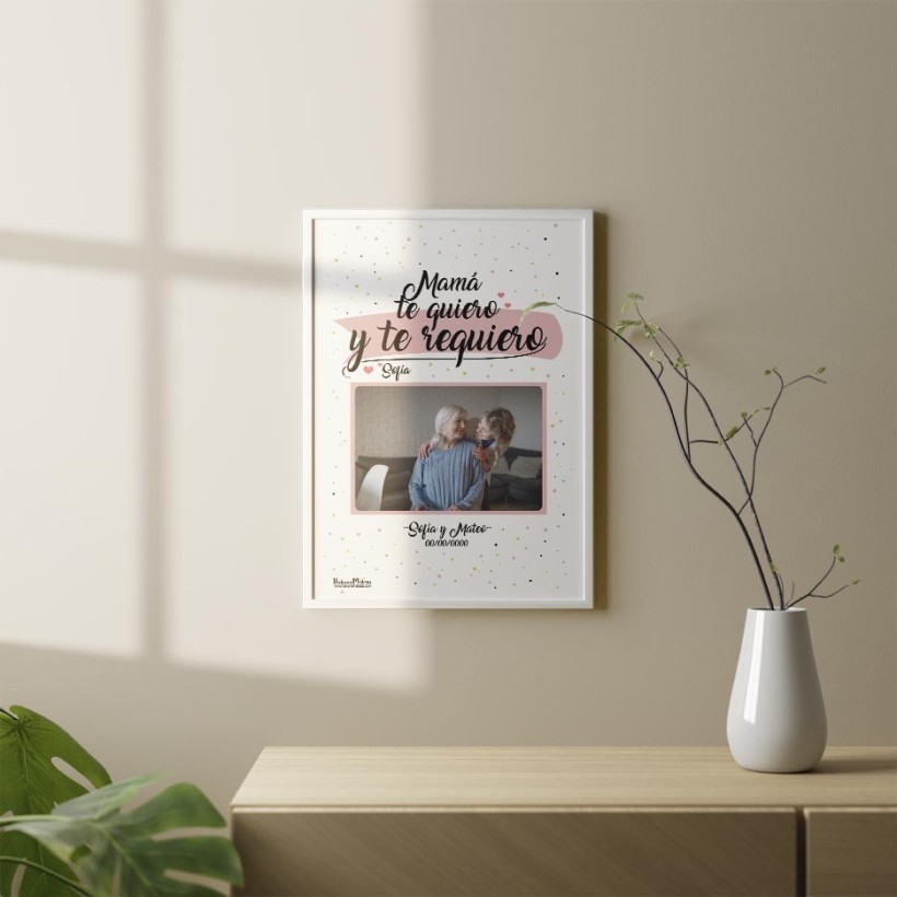 Lámina personalizada con foto - Te quiero y te requiero Lámina personalizada con foto - Te quiero y te requiero