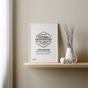 Lámina en una habitación con decoración, ideal para regalar al profe.