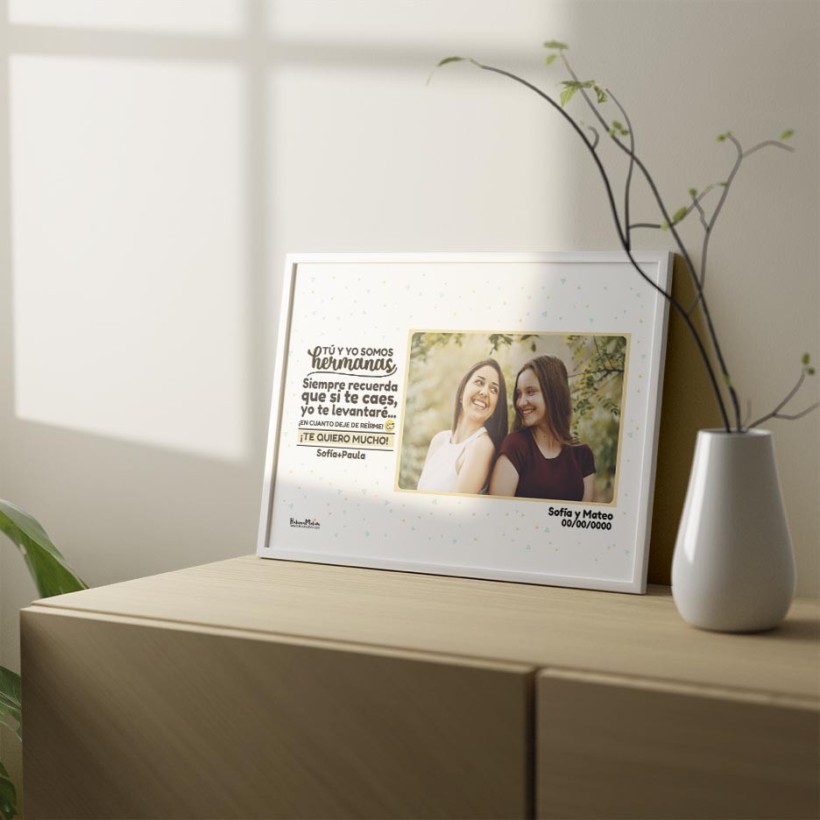 Lámina personalizada con foto - Tú y yo somos el mejor equipo Lámina personalizada con foto - Tú y yo somos el mejor equipo