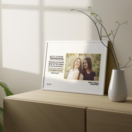 Lámina personalizada con foto - Tú y yo somos el mejor equipo Lámina personalizada con foto - Tú y yo somos el mejor equipo