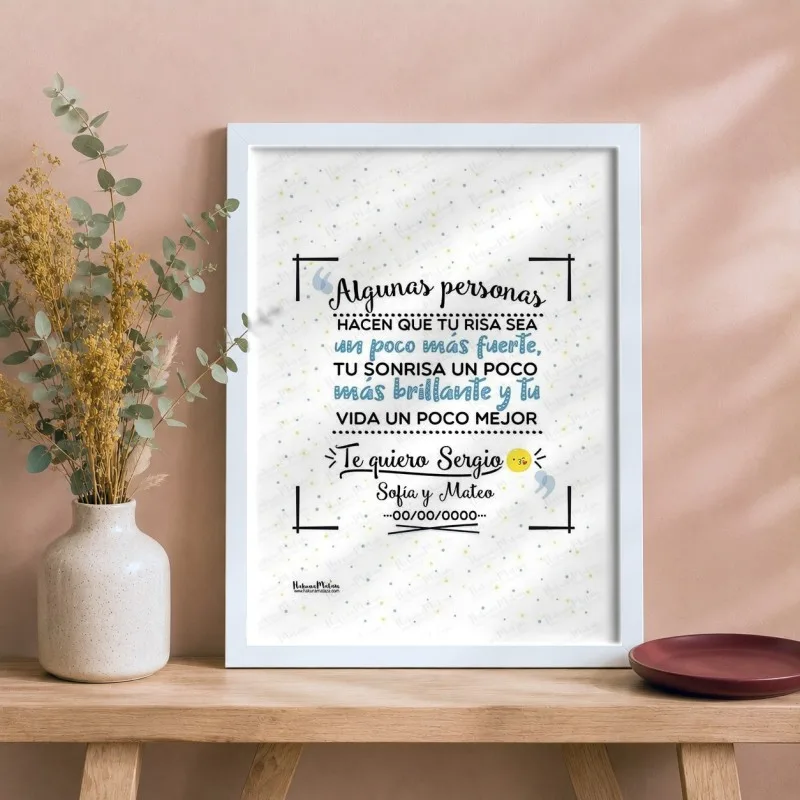 Lámina personalizada - Algunas personas (azul)