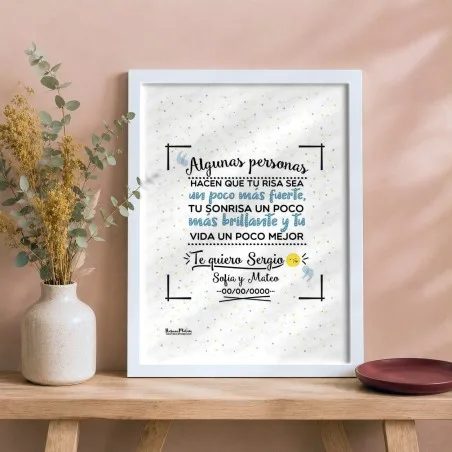 Lámina personalizada - Algunas personas (azul)