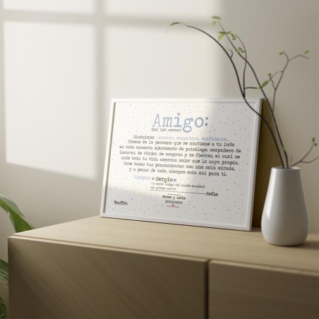 "Lámina personalizada para amigo con frase divertida" "Lámina personalizada para amigo con frase divertida"