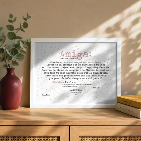 Lámina personalizada - Definición de amiga
