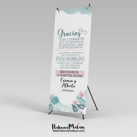 Banner personalizado - Gracias por compartir este día tan especial