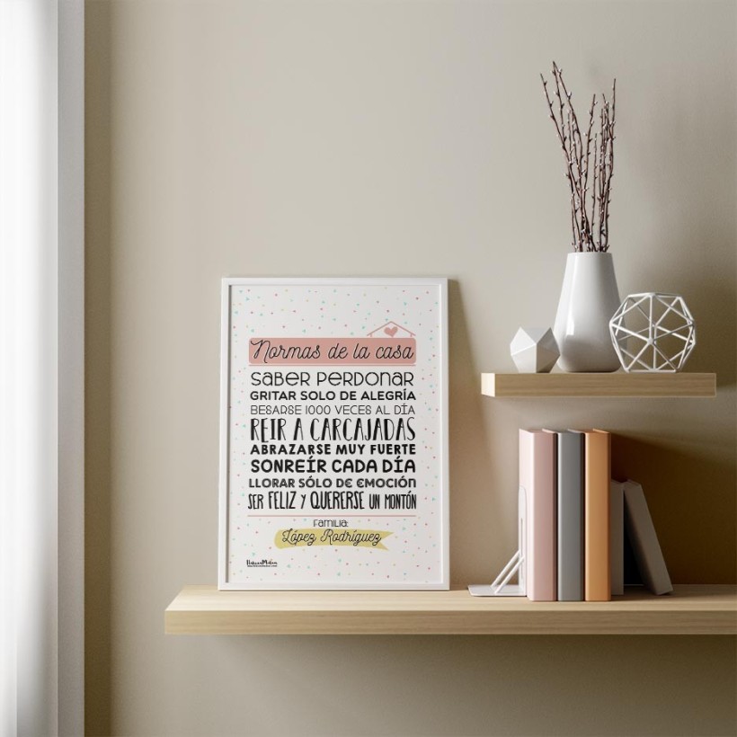 Lámina personalizada - Normas de la casa Lámina personalizada - Normas de la casa